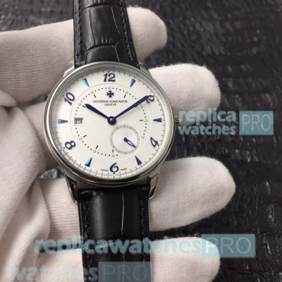 Buy High Quality Clone Vacheron Constaintin Patrimony Men's Watch - White Dial Silver Bezel